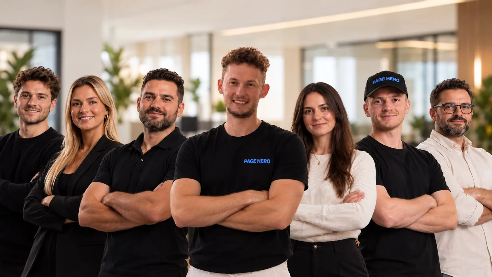 Das Team von Page Hero im Büro